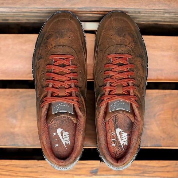 Nike Air Max 90 Mars Landing Stone Magma Orange Black New in Box Womens Size 6 - Picture 2 of 15